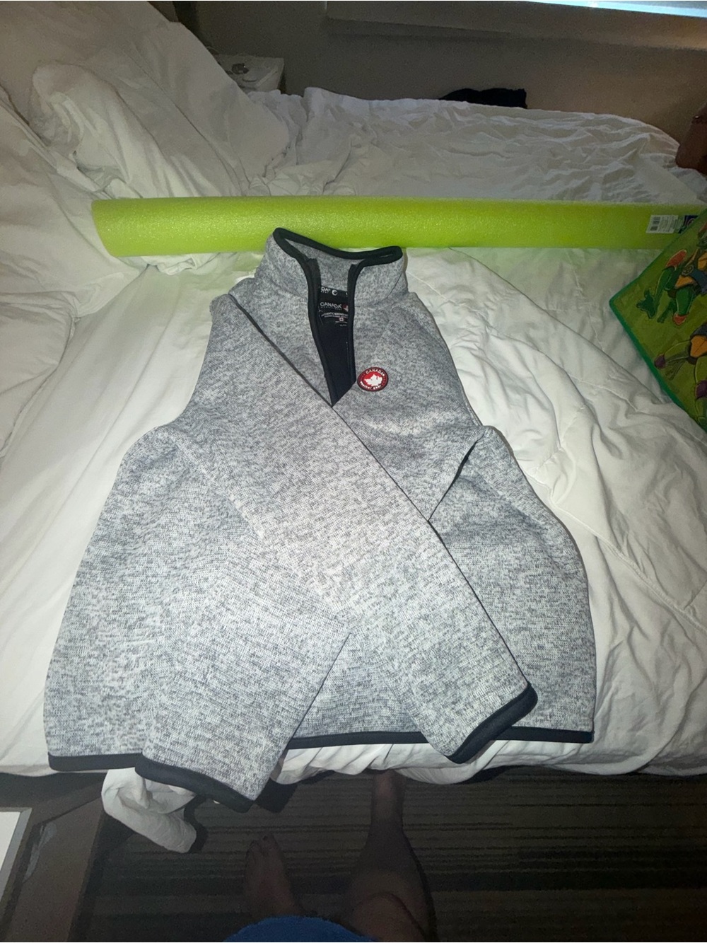Canada Goose Heather Grey Half-Zip Sweater